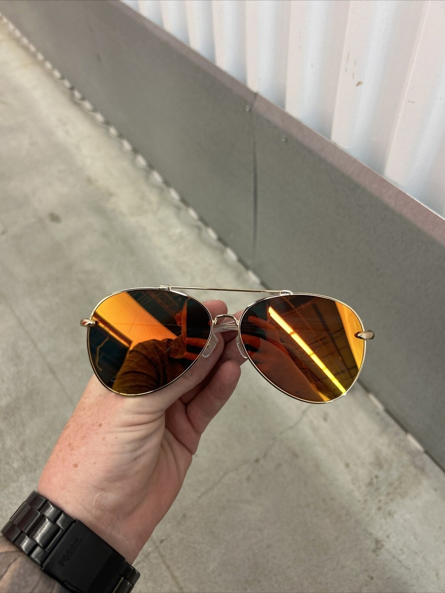 AQS Aquasmith Tommie 60MM Aviator Sunglasses Gold Frame  display picture 2