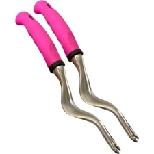 Garden Guru Pink Hand Weeder Tool with Ergonomic Handle, Rust Resistant, 2pack