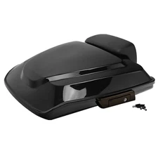 Black Razor Trunk Backrest Pad Fit For Harley Touring Electra Road Glide 2014-25