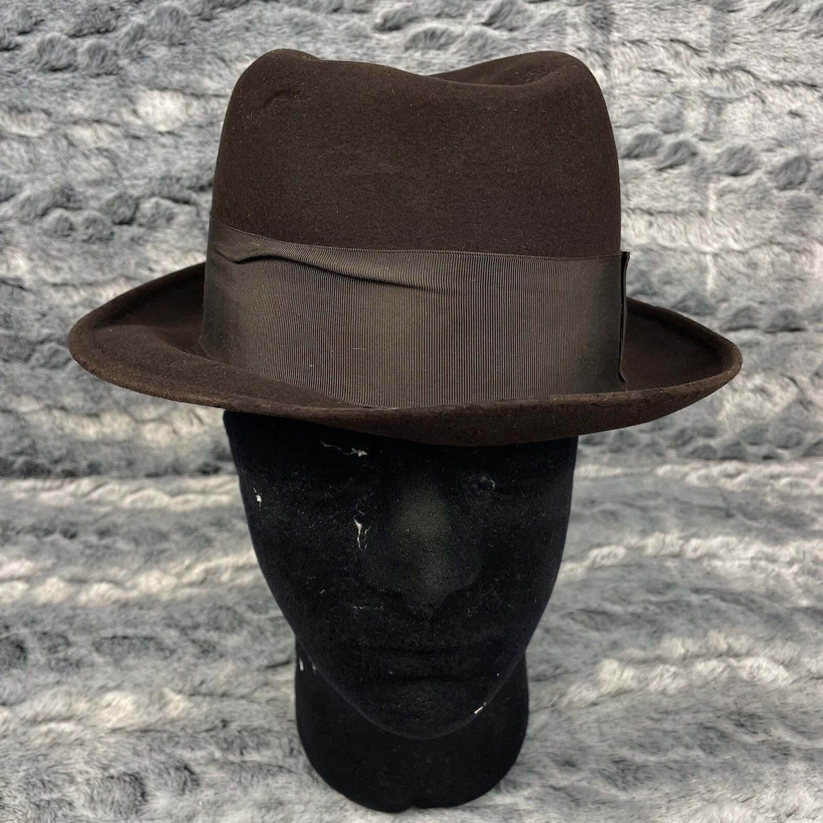 推定50年代 DOBBS guild edge hat fedra Rare Vintage Dobbs Fifth Avenue Twenty Hat Guild Edge Sz 7 1/8