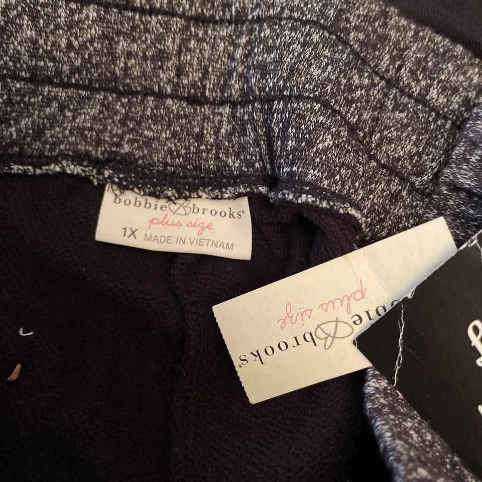 Pantalones de descanso Bobbie Brooks plus para mujer negros talla 1X Foto 4 de 4