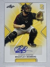 2021 LEAF PERFECT GAME YELLOW BRANTLEY BAMBERG PAPER RC AUTO # 9/20