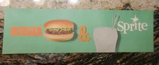 Vintage Sprite & A Burger Sign Tranparent transparency Advertisment Nos