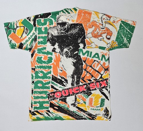 Miami University Hurricanes Quick Six Vintage 1980s Tee Shirt Large Brand New - Picture 7 of 11