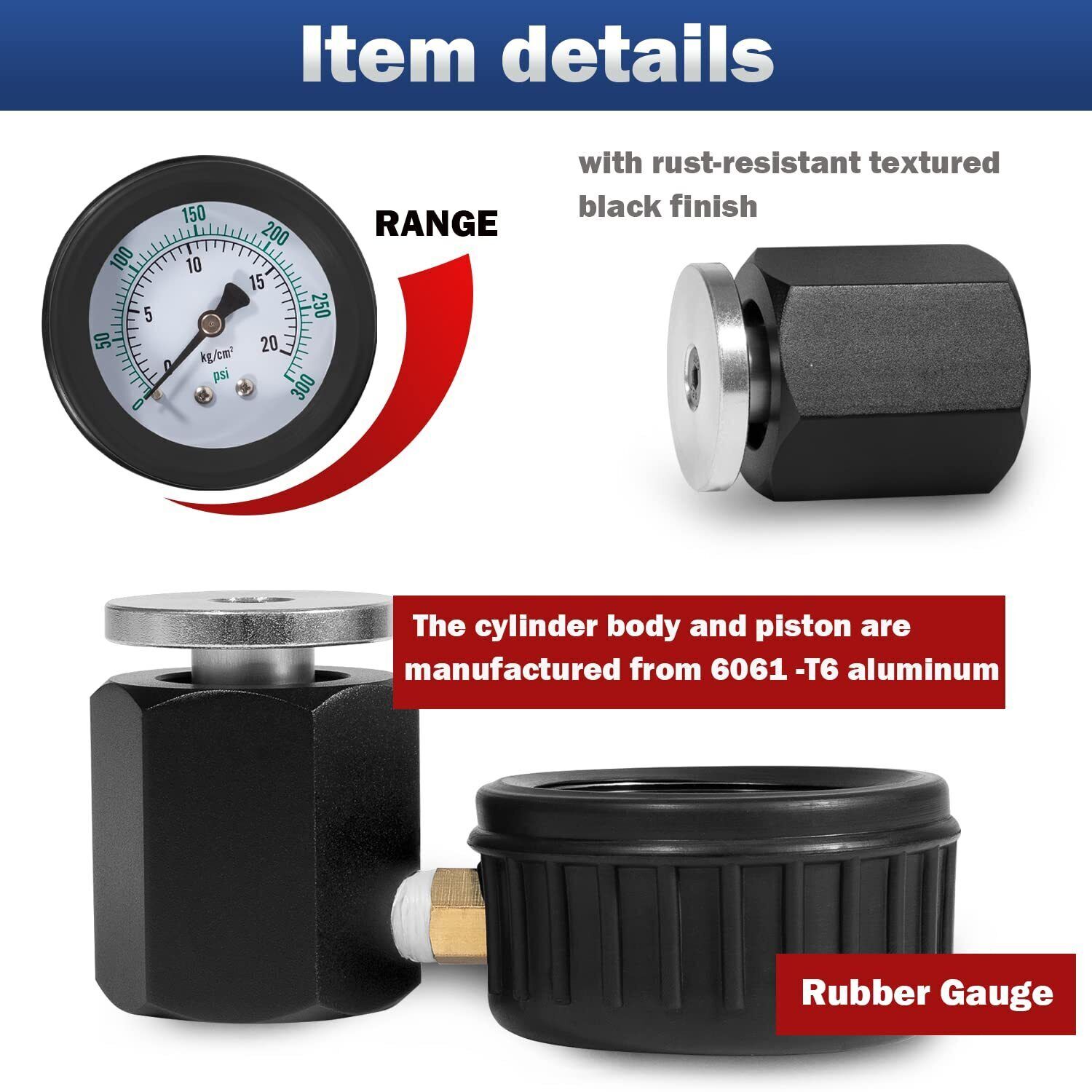 66835 Universal Spring Tester Gauge 0-300 PSI Mini Valve Spring Tester