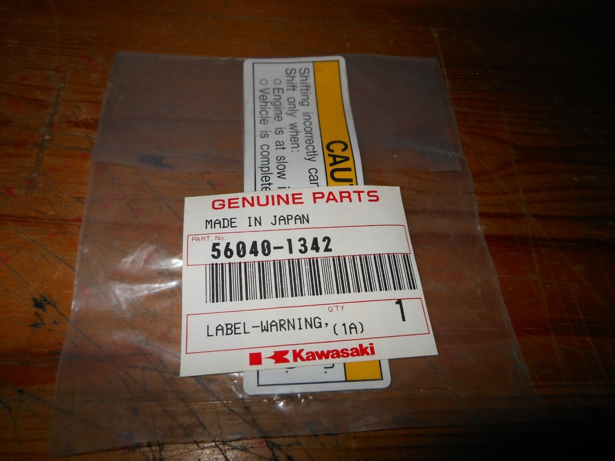 NOS OEM Kawasaki KAF620 Shift C Label Warning # 56040-1342 | eBay