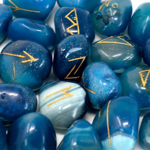 Indian Gemstone Rune Stones - Set Of Runes In Pouch Bag - Picture 26 of 49