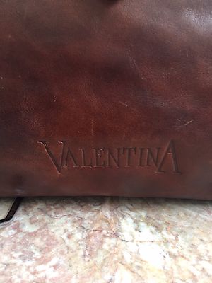 Sac à Bandoulière Valentina Italia En Cuir Marron, Fait En Italie - Occasion