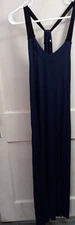 Women's No Tags Long Blue Sleeveless Sundress With Pockets S/M?