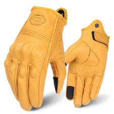 Motorcycle Leather Gloves Waterproof Breathable Moto Gloves Goatskin Leather Mot