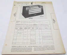 Vintage Howard W Sams Photofact Folder Elcar Model 602 Radio Parts Manual