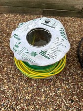 10mm² Single Core Earth Cable - 95m Drum - Brand New Green/Yellow
