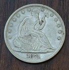 1871-S Seated Liberty Half Dollar