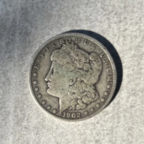 1902 Morgan Silver Dollar $1 Coin Circulated 0.9 Fineness Uncertified US Coin