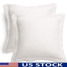 100 Cotton Throw Pillow Covers 24x24 inch Set of 2 Machine Washable Gift New