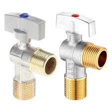Multiple Use Brass Angles Stops Valves 1/2 for Hot/Cold Water Kitchen Bathroom