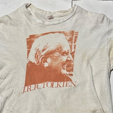 RARE VINTAGE 1960'S J.R.R. TOLKIEN GRAPHIC PRINT T SHIRT XL Hobbit Lord of Ring