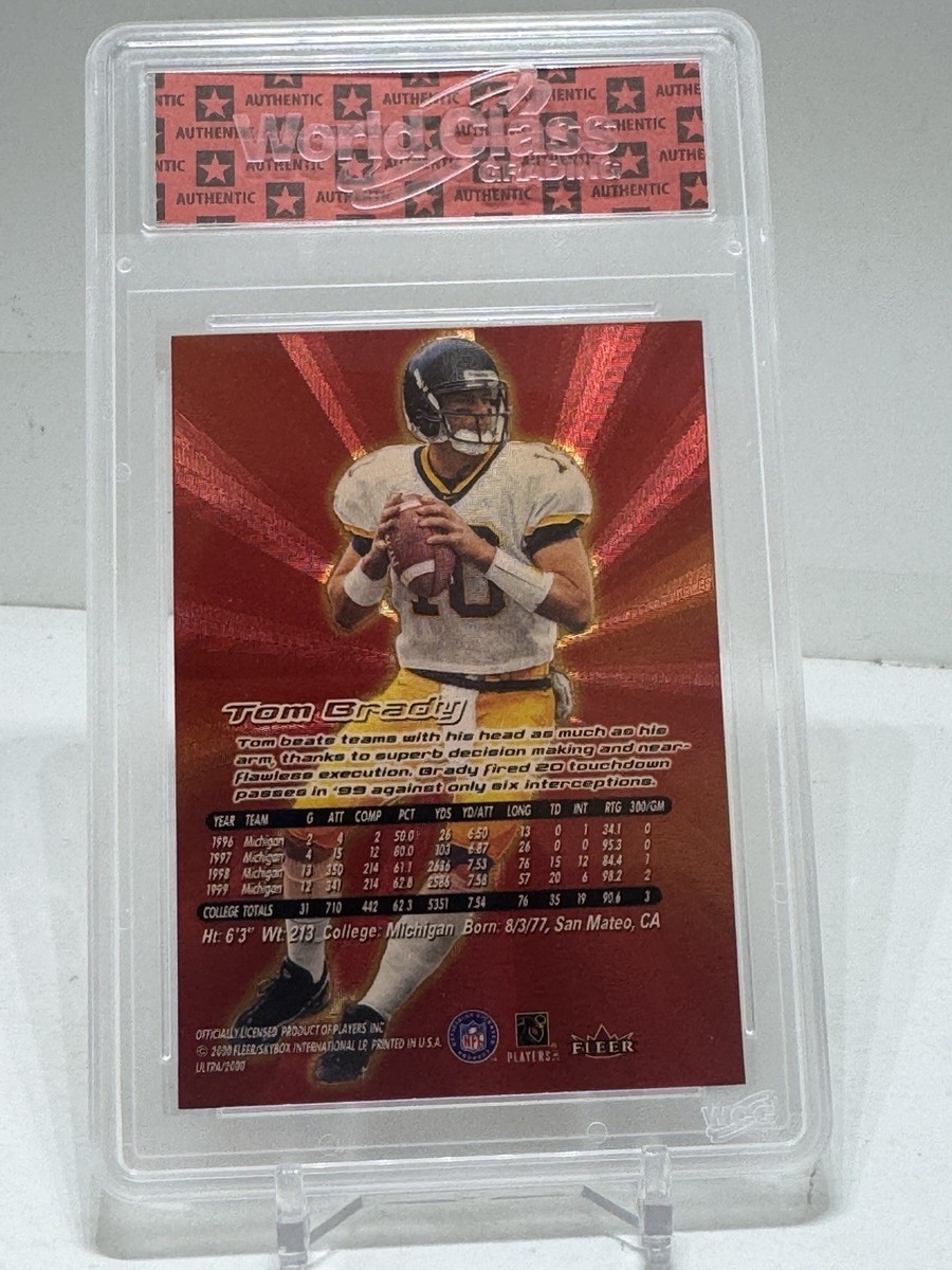2000 Fleer Ultra Polychrome Tom Brady Rookie RC Gold Refractor WCG