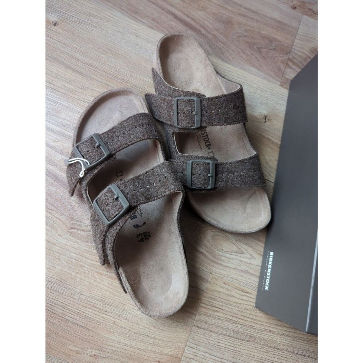 Rick Owens x Birkenstock Arizona Army Felt Sandals EU 43 Mens 10