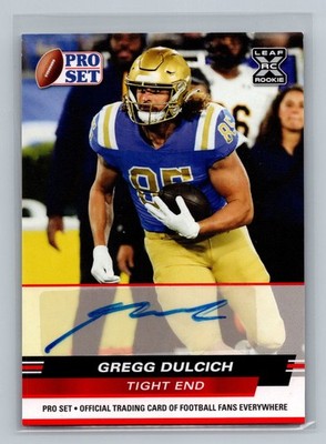 2022 Pro Set Draft Gregg Dulcich #PSA-GD2 Autographs Red UCLA Bruins