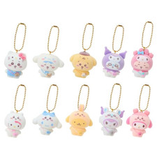 Chiikawa x Sanrio Secret Flocked Mascot Complete Set 10 Figures Japan Exclusive