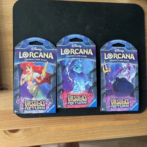 Disney Lorcana TCG Ursula's Return Sleeved Booster Pack - Lot of 3