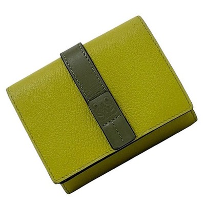 LOEWE Anagram Trifold Wallet Green Leather C660TR2X01 Rang A R8040773