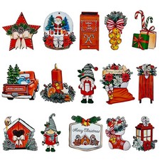 30 Pcs Christmas Wooden Gnome Hanging Ornaments  Vintage Gnome Wood Ornaments Set