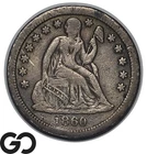 1860-S Seated Liberty Dime, Scarce Low Mintage Choice XF Key Date