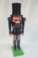 Erzgebirge E. German black chimney sweep Nut Cracker for Christmas; handle works