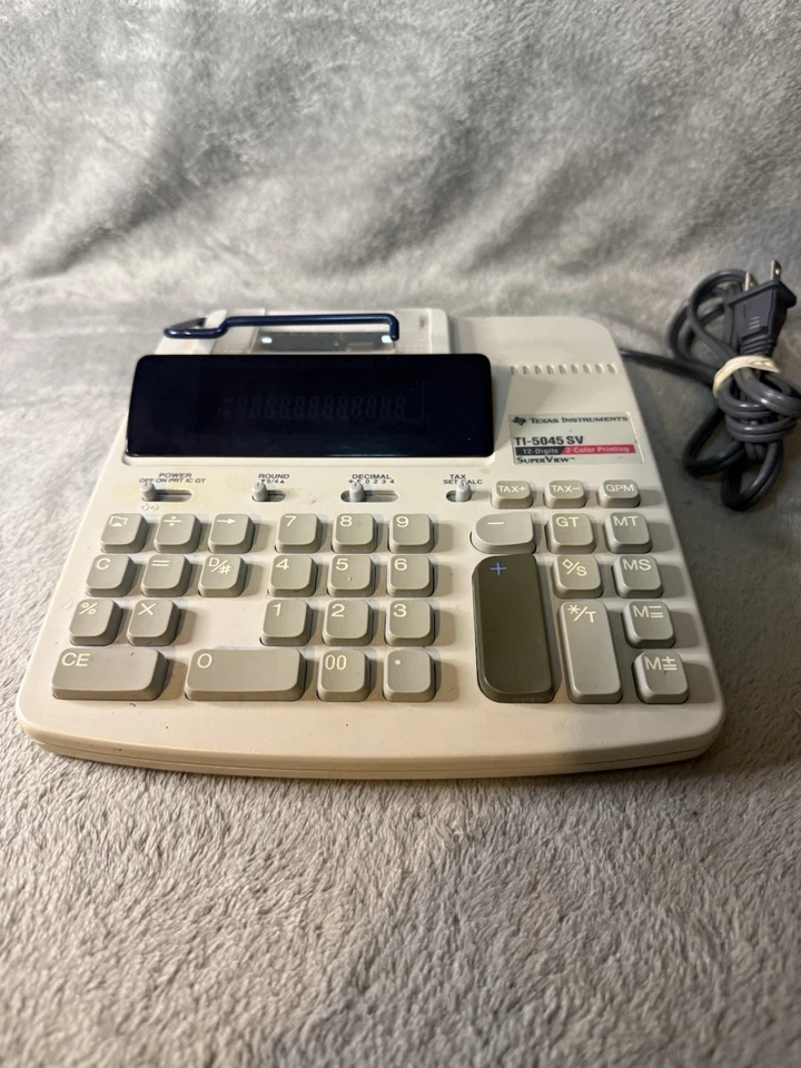 Texas Instruments TI-5045 SV 2-Color Super View Desk Calculator Tested Works - Image 4 of 4