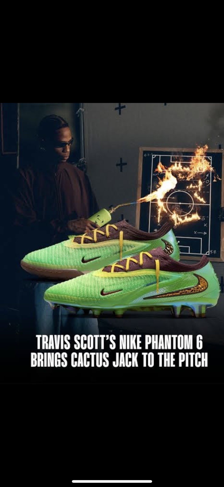 Nike Travis Scott Phantom 6 Low Elite Cleat New Size 9 Men’s! Authentic image 2