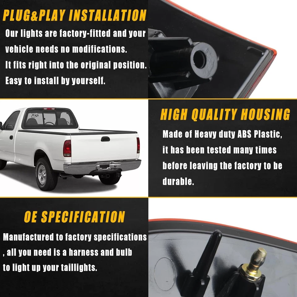 Lanterna traseira 1997 98 99 -2003 Ford F150 1999-2007 F250 F350 F450 F550 Superduty - Imagem 4 de 4