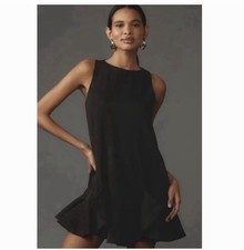 Mac Duggal 20957 Short Homecoming Ruffle Hem Cocktail Dress Size M Black NWT