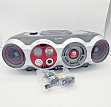 Philips AZ2555 CD Soundmachine Gameport Radio wOOx Sound No Remote Boombox Works