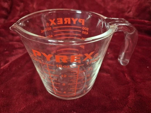 Vintage PYREX 516 Measuring Cup L Handle 2 Cup 16oz 1 Pint 500ml Corning