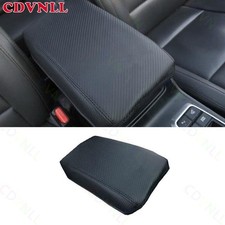 Para Hyundai Tucson 2016-2018 Fibra de Carbono Cuero Consola Apoyabrazos Caja Panel Borde