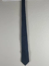 Turnbull & Asser Hand Made In England Blue Paisley Silk Mens Necktie GUM TWILL