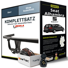 Für SEAT Alhambra Typ 7V8,7V9 Anhängerkupplung starr +eSatz 7pol uni 96-00 NEU