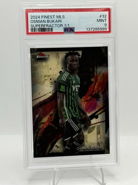 2024 Topps Finest MLS Osman Bukari #32 Superfractor 1/1 PSA 9 Austin FC Ghana