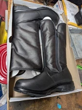 Women's Toe Warmers Boots Size 11 Black Leather Zip Up Faux Fur Lining Winter