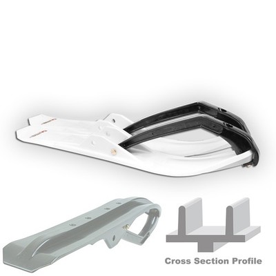 C&A PRO Mini Snowmobile Skis WHITE Polaris 800 Rush (2012-2013)