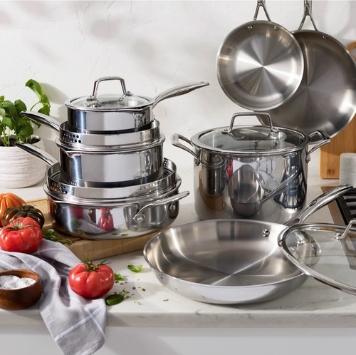 Henckels Tri-Ply Clad Stainless Steel 12-piece Cookware Set - Picture 3 of 9