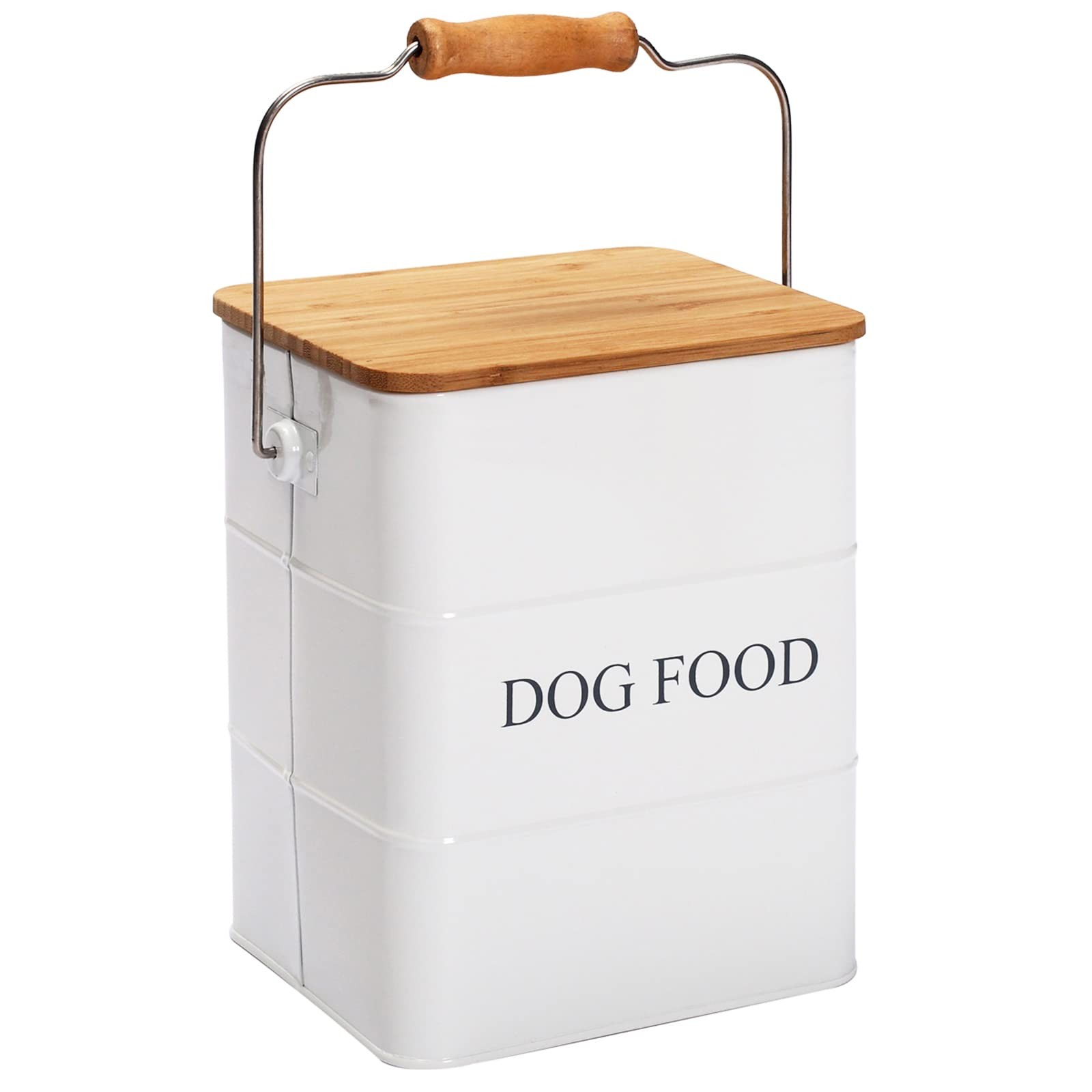 Storage Container Dog Treats Jar,5~6 Lb Metal Food Treats Tin For Do...