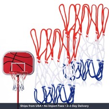 2Pcs Mini Basketball Net Replacement, 8 Loops Basketball Net Small Replacement N