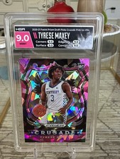 2020–21 Panini Prizm Draft Picks Crusade Tyrese Maxey #94 Pink Ice HGA 9