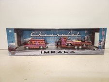 M2 Machines Haulers 1971 Chevrolet G10 Van 1964 Chevrolet Impala Ss 409 R97