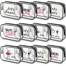 12 Pcs 7 x 4.7 x 2.4'' Cosmetic Bag Gifts Accessories for Makeup Bags Clear P...
