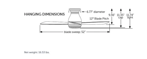 FANIMATION Hugh 52 in. Integrated LED Indoor/Outdoor Black Ceiling Fan w/ Remote - Picture 11 of 13