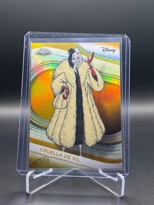 2025 Topps Chrome Disney Cruella De Vil #103 Red Refractor /50 101 Dalmatians